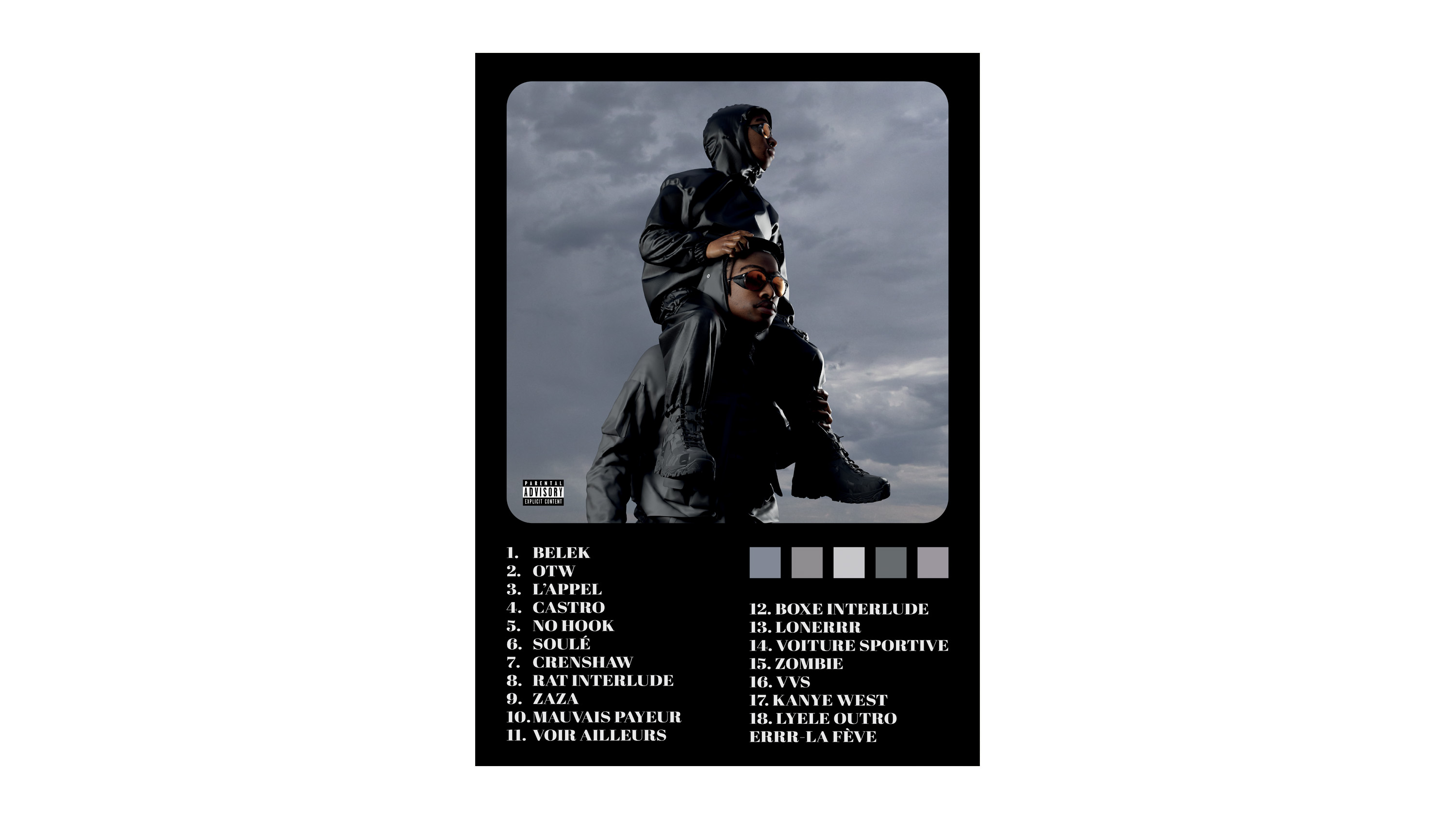 ERRR La Fève poster avec cover plus tracklist
